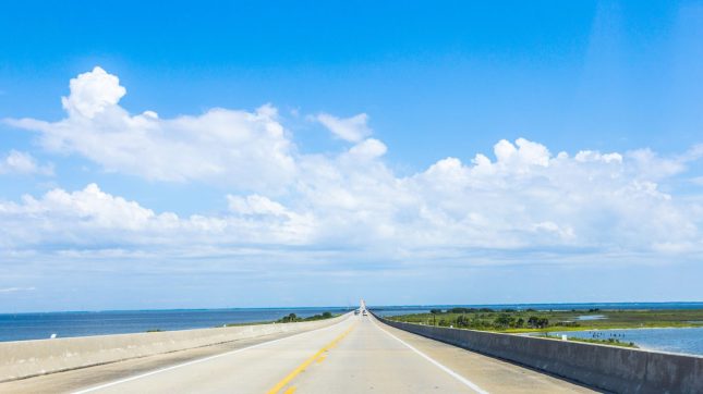 Crossing the Dauphin Island Bridge Alabama