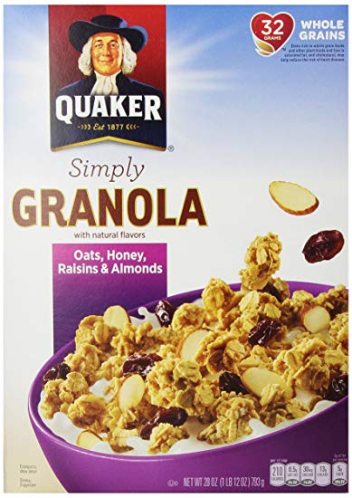 Image result for Quaker Simply Granola Oats,Honey, Raisin and Almonds