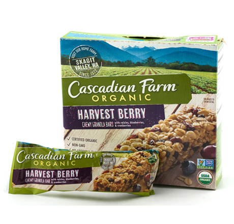 Image result for Cascadian Farm Organic Harvest Berry Granola bar