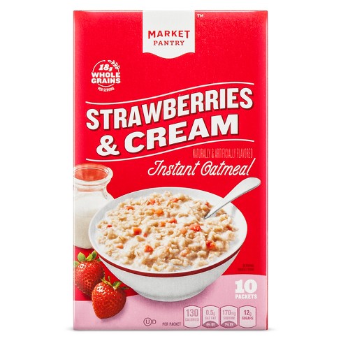 Image result for Market Pantry Instant Oatmeal, Strawberries & Cream*