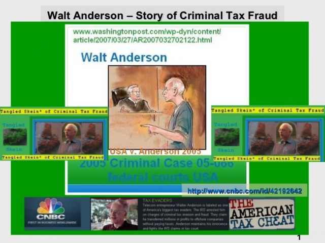 Image result for walter anderson tax cheat
