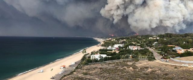 Image result for paradise fire from ocean view
