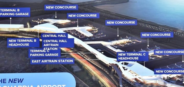 The LaGuardia Airport renovation project is shown in