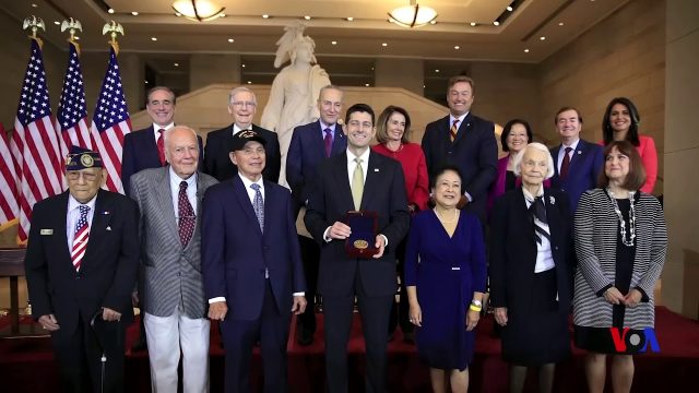 Image result for 华裔二战老兵国会金质奖章