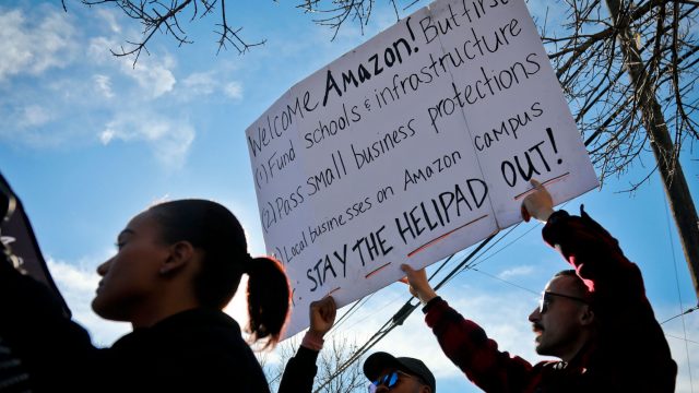 Image result for For Us, Not Amazon Our Revolution Arlington