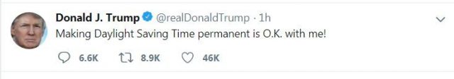 少睡一小时不适应？川普表态：支持永久夏令时！