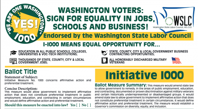 Image result for affirmative action washington state