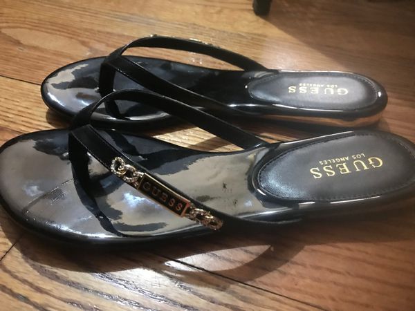 I bought Guess Factory Store patent leather flip flops for .99. (Tracey Porpora)