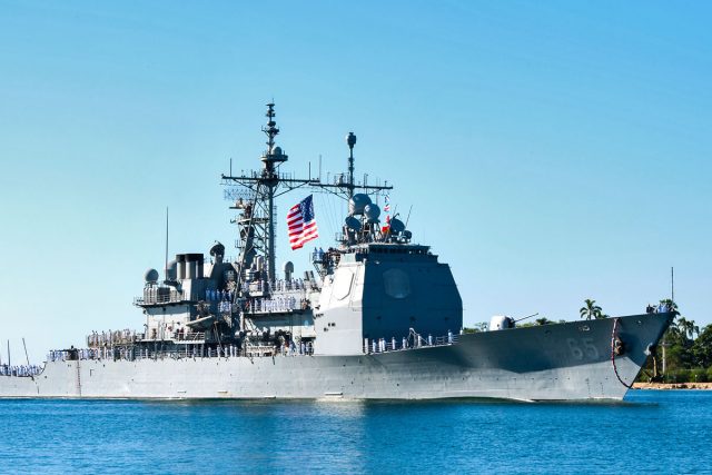 Image result for Ticonderoga-class guided missile cruiser USS Hué City