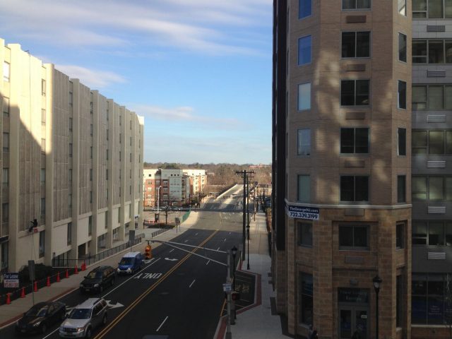 George Street overlooking New Street in New Brunswick.