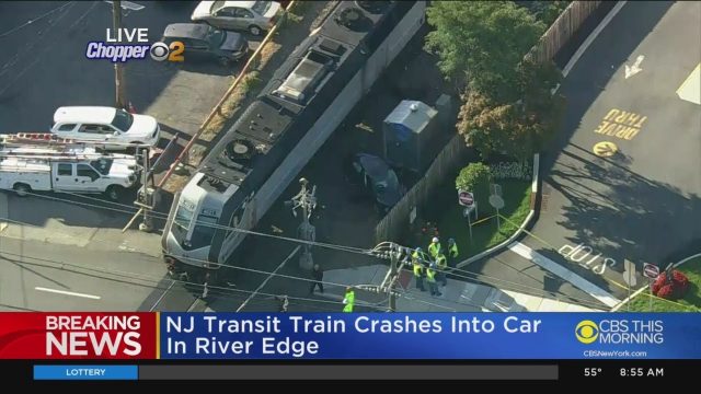 Image result for Exclusive Video Shows Car Struck By NJ TRANSIT Train In River Edge; 2 Injured