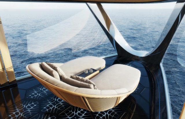 The ultimate superyacht owners lounge for the ultimate superyacht owner.