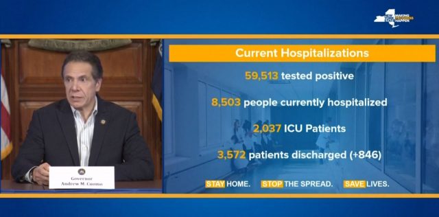 纽约州确诊达59513例 库默:公私医院系统整合抗疫 纽约州确诊达59513例 库默:公私医院系统整合抗疫_图1-2