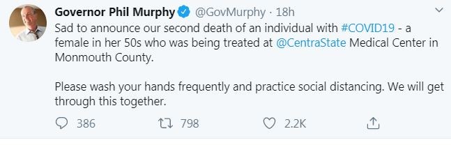 新州现第2例感染新型冠状病毒死亡病例 州确诊数增至98_图1-4