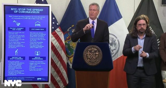 纽约市累计确诊20例新冠肺炎患者 白思豪：暂无计划取消公共活动