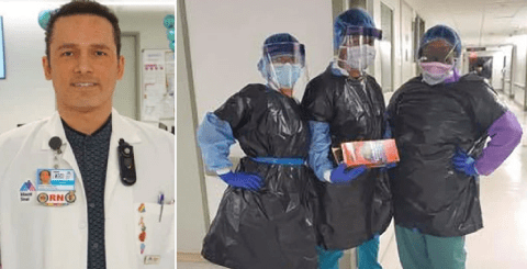 Nurse at NYC hospital where workers were forced to wear trash bags ...