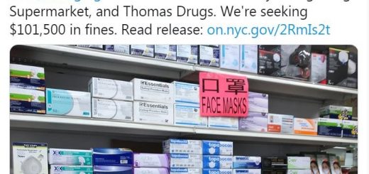 纽约华埠香港超市口罩防护品抬价遭罚近7万 市长：绝不容忍！_图1-3