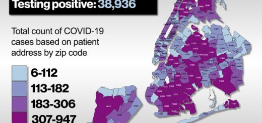 NYC map shows total cases testing positive for coronavirus by ZIP code