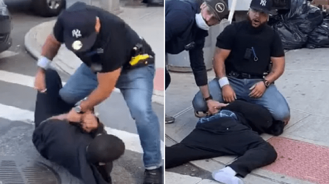 争议再起！纽约客未遵守社交距离 竟被这样按倒在地_图1-2