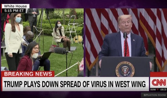 Two female reporters send Trump running from his own press conference