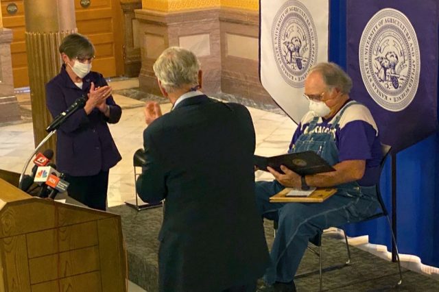 Retired Kansas farmer who donated mask to Cuomo gets degree