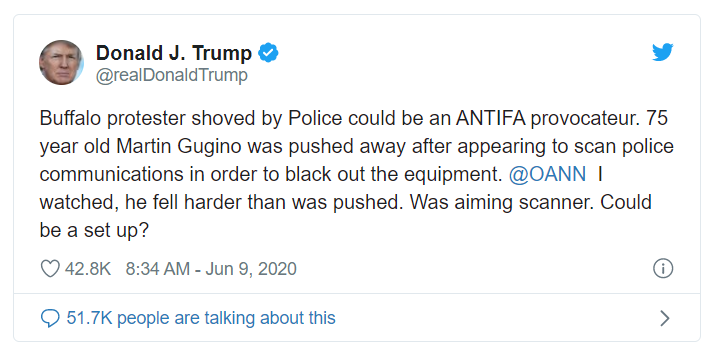 川普发推宣传这个“阴谋论” 两党人士共谴责 川普发推宣传这个“阴谋论” 两党人士共谴责_图1-2