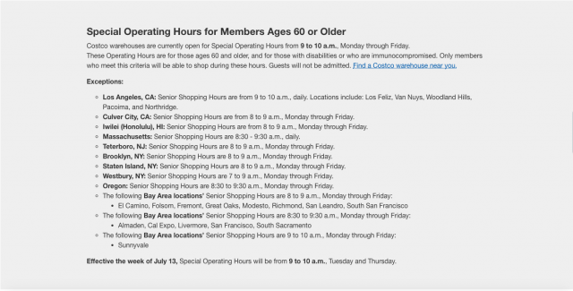 Costco将减少老年人专属购物时间_图1-3