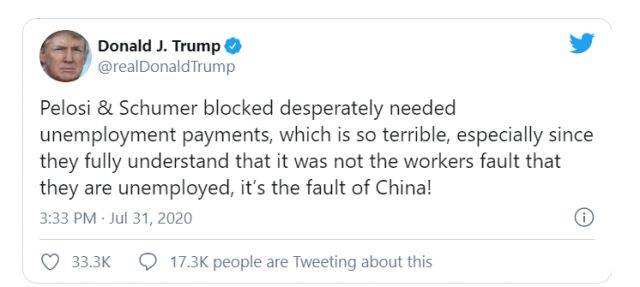 600元额外失业金午夜到期 国会休会前未能达成协议_图1-4