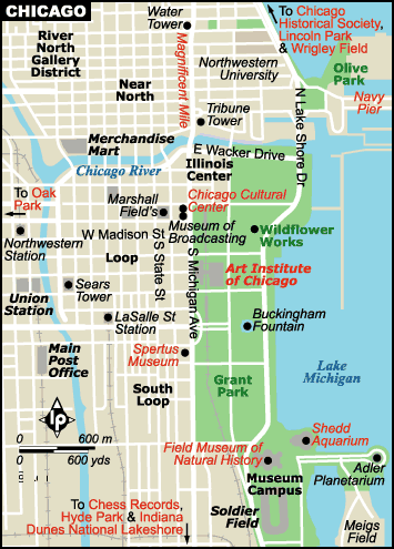 Chicago Travel Guide - Map, Downtown, Magnificent Mile, Near North ...