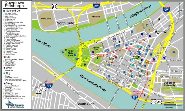 Large Pittsburgh Maps for Free Download and Print | High ...